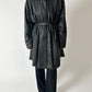 Long leather coat | Black