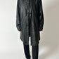 Long leather coat | Black