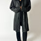 Long leather coat | Black