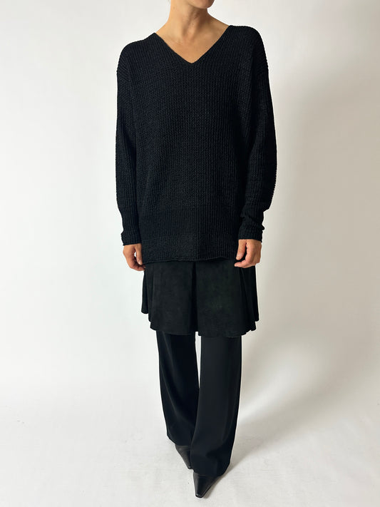Knitted sweater | Black