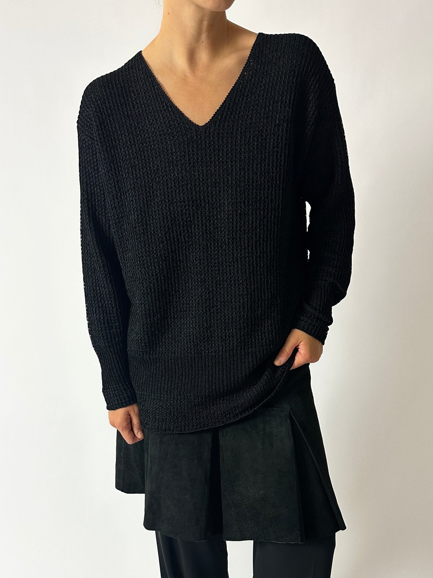 Knitted sweater | Black