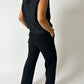 Hooded zip vest | Black