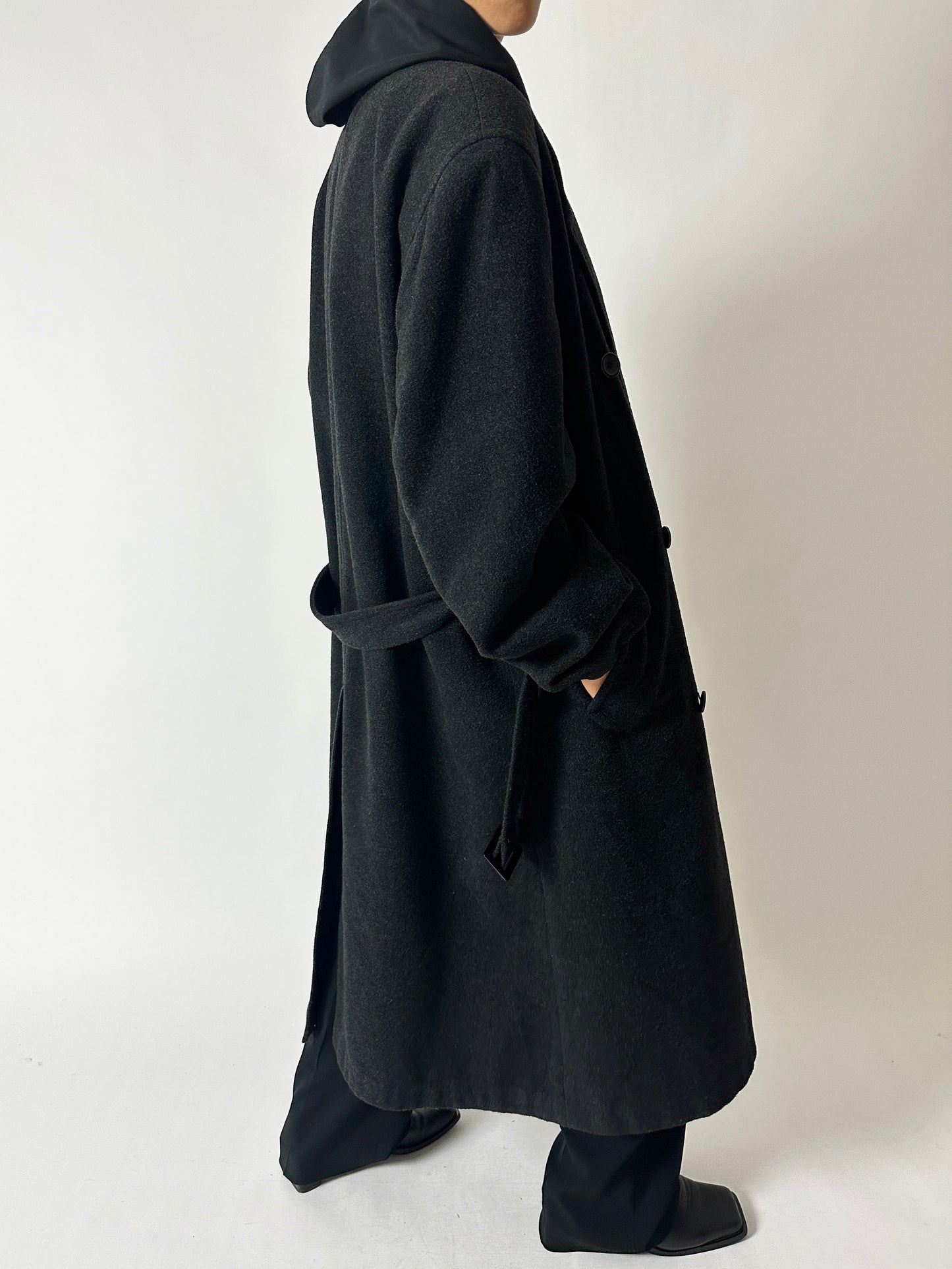 Hooded zip vest | Black