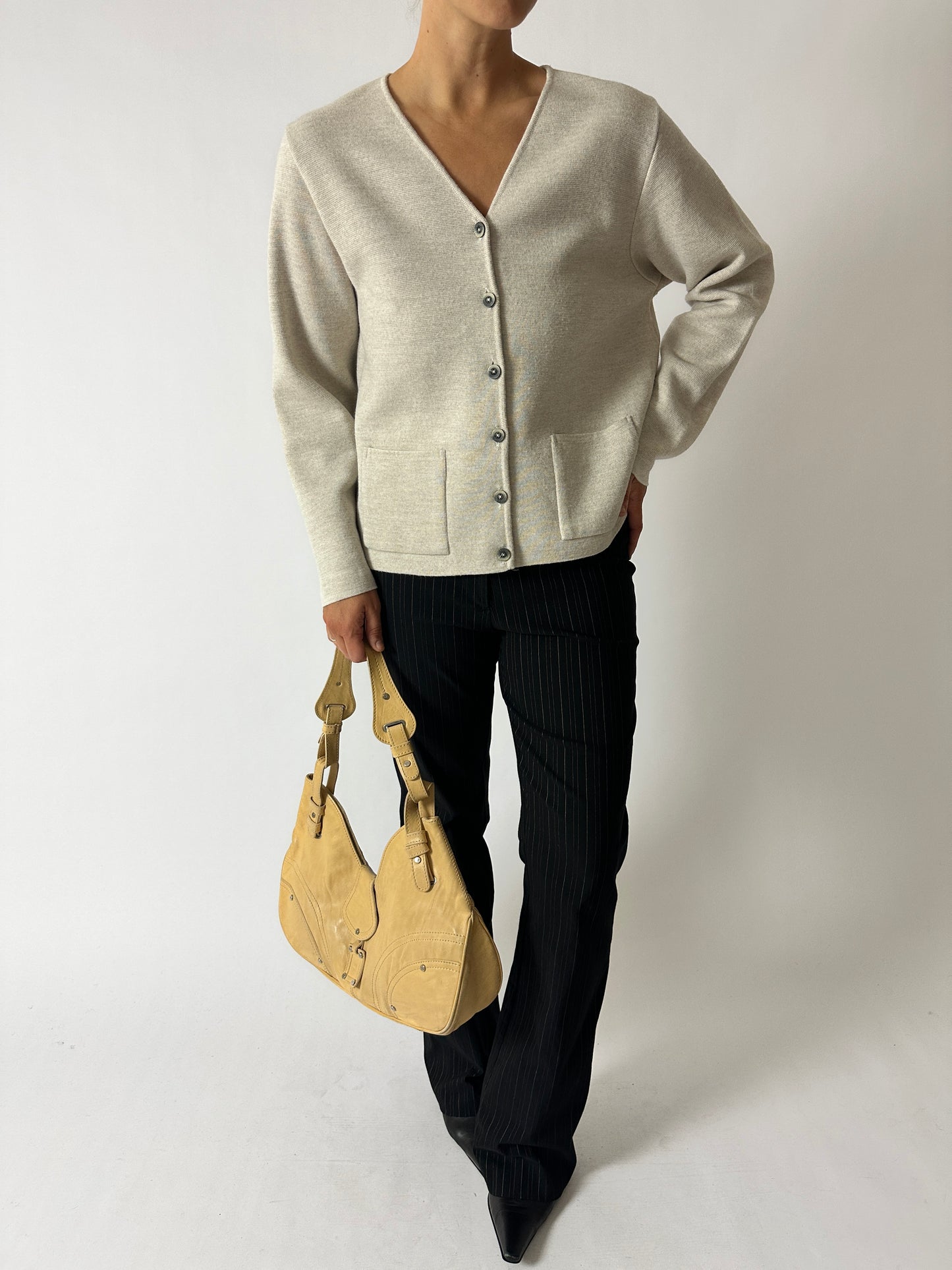 Wool cardigan | Ecru