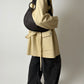 Leather shoulder bag | Dark brown