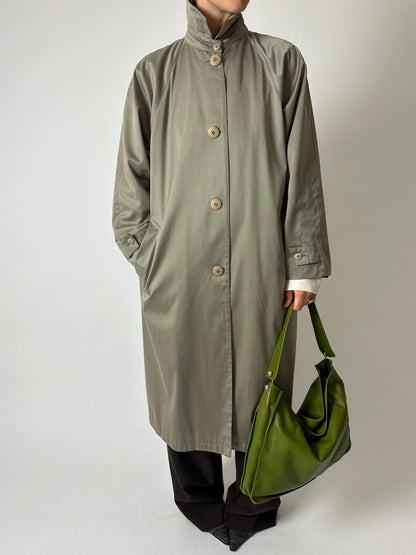Long Mac coat | Sage green