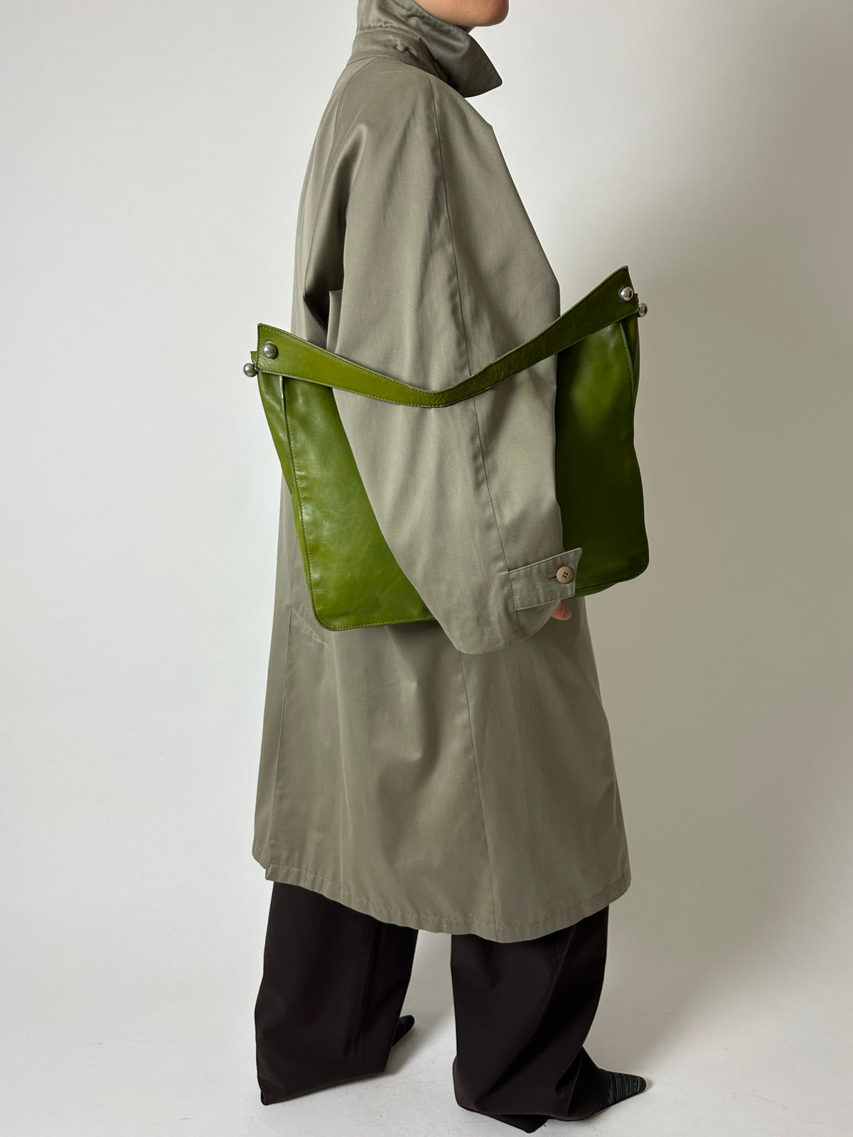 Leather shoulder bag | Green