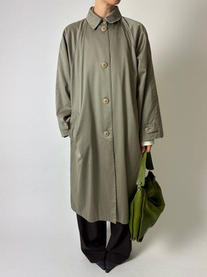 Long Mac coat | Sage green