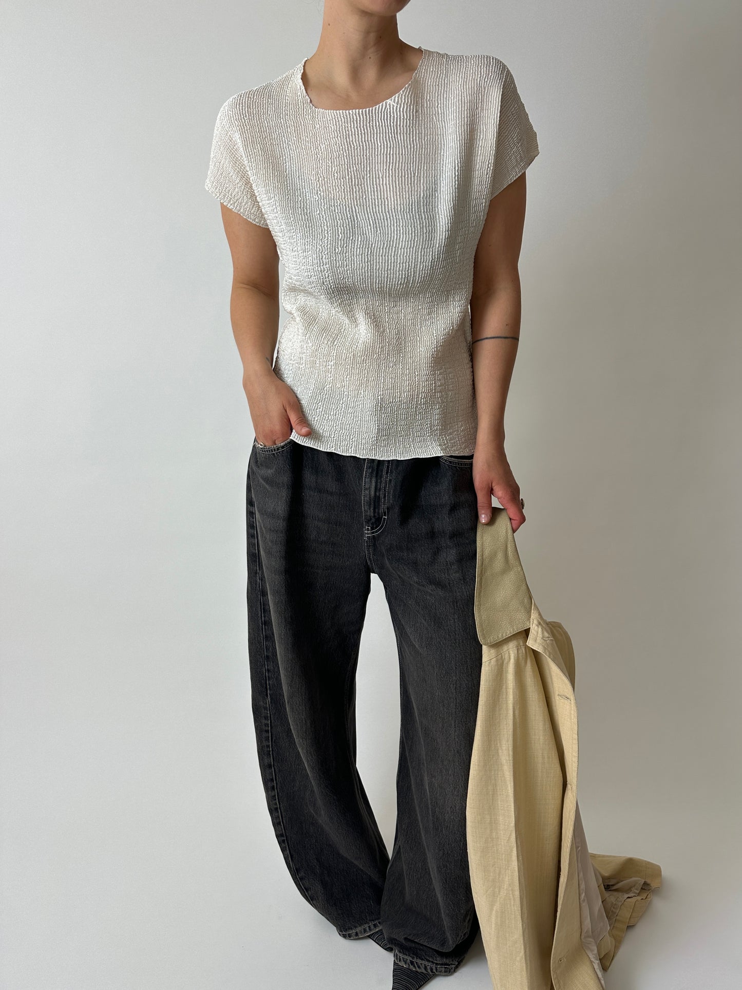 Pleated top | Off white