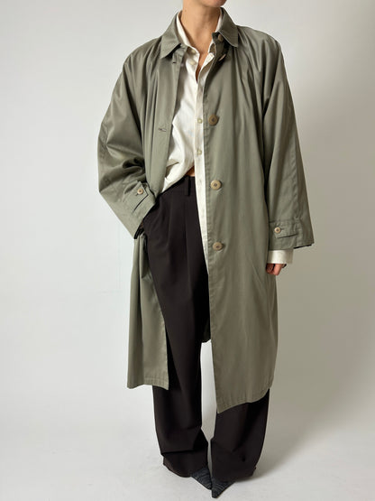 Long Mac coat | Sage green