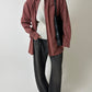 Oversized striped shirt | Red