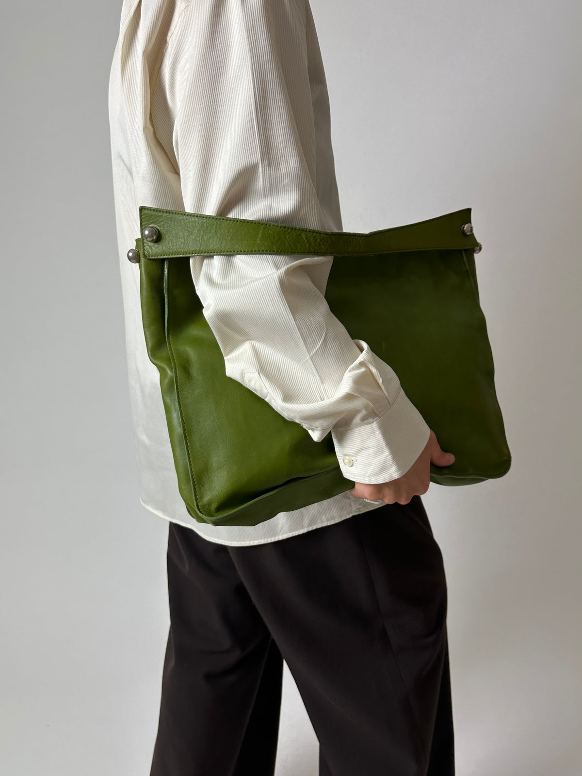 Leather shoulder bag | Green