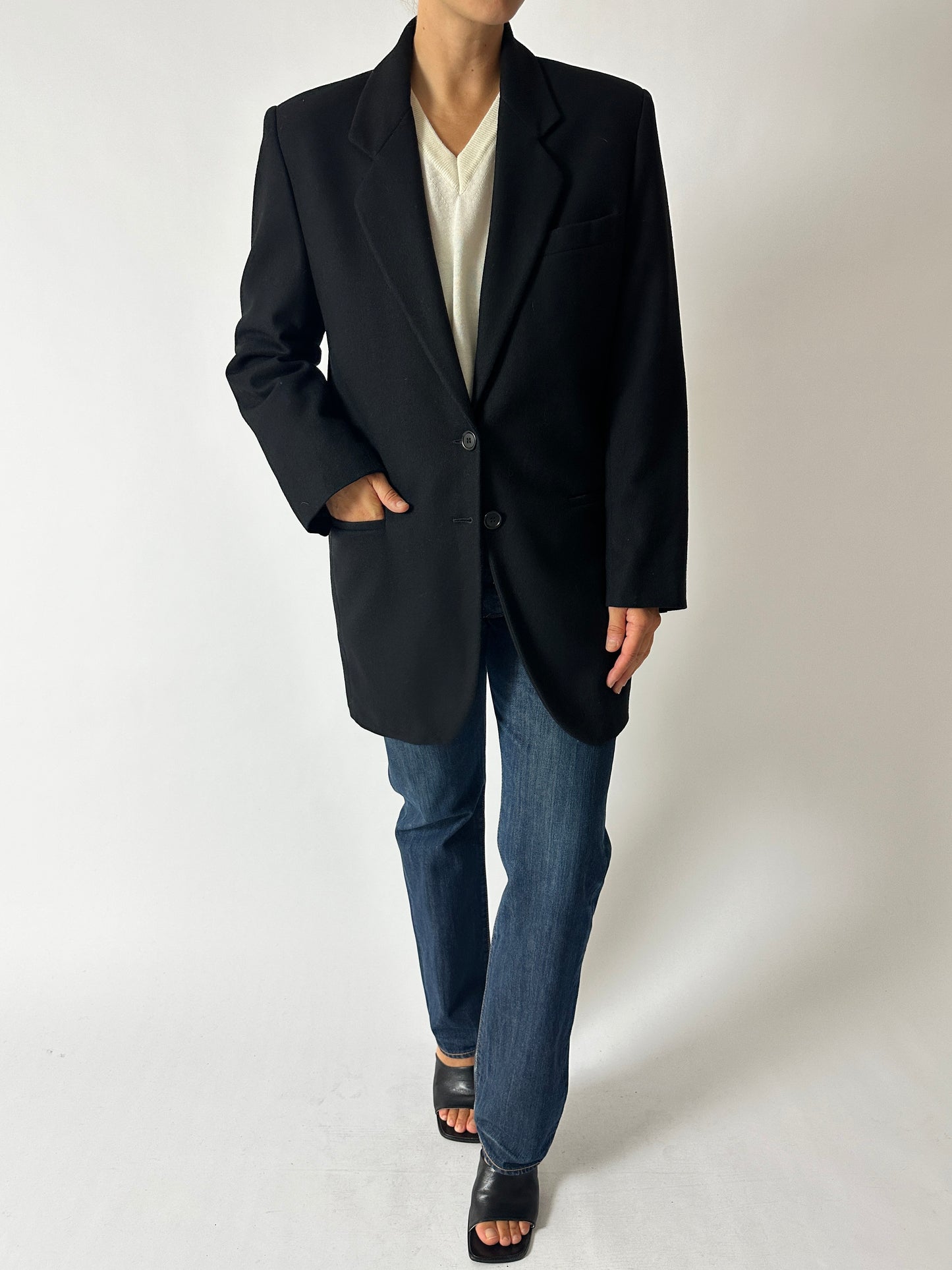 Wool blazer | Dark Blue