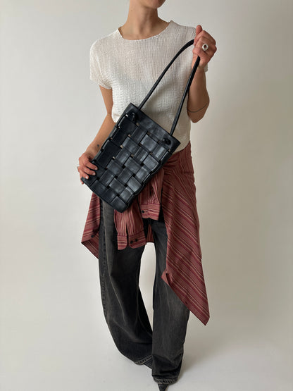 Woven leather bag | Night
