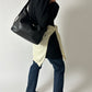 Leather shoulder bag | Black