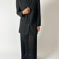 Collarless blazer | Off-Black
