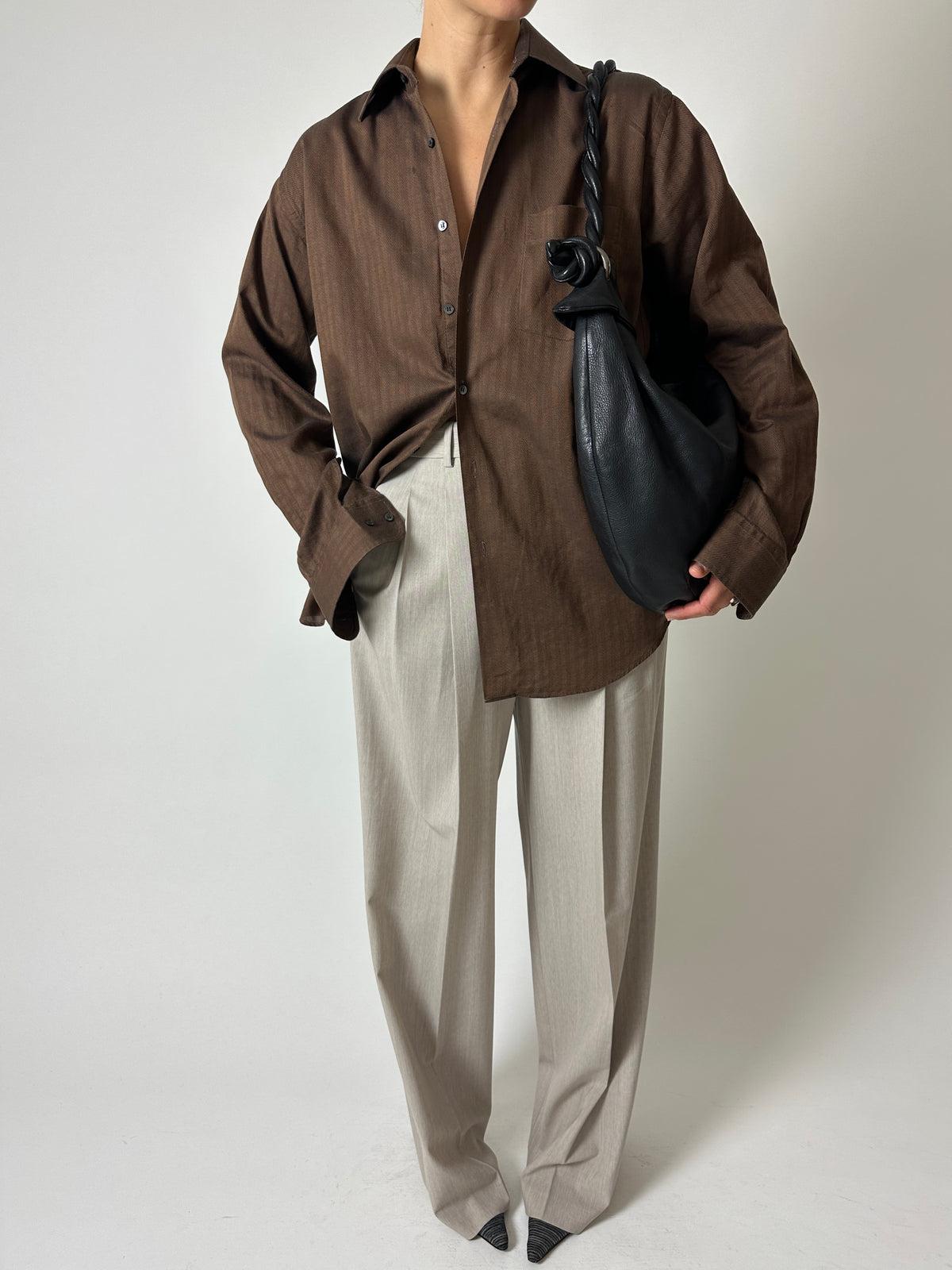 Classic cotton shirt | Chocolate brown