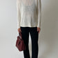 Silk cotton knitted top |Off white