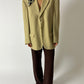 Vintage oversized woven blazer in dark butter hue. A timeless staple piece for everyday wear. Curated by NYN