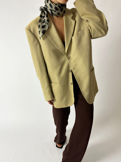 Silk dotted scarf | Grey / Black
