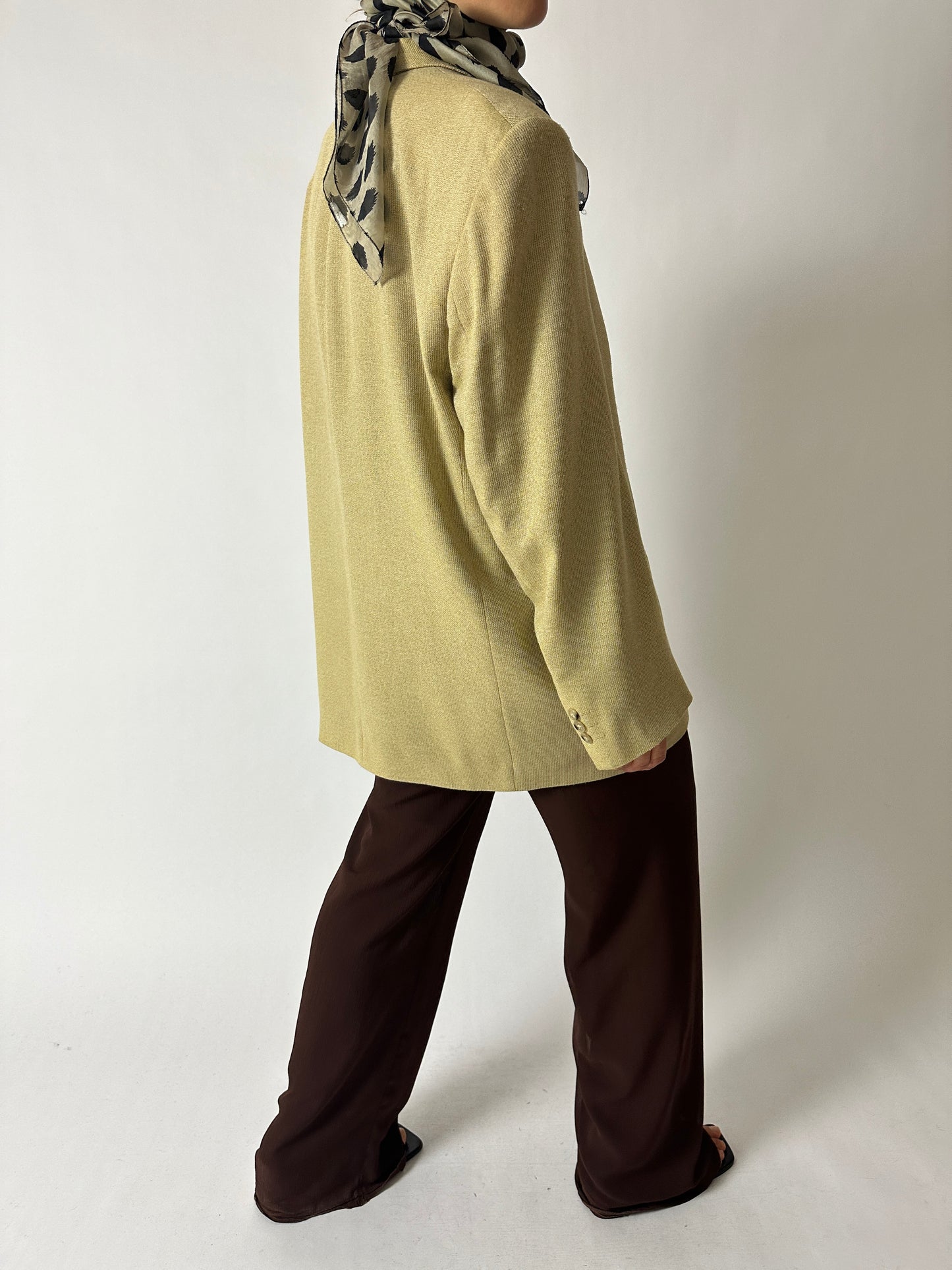 Oversized woven blazer | Dark Butter