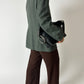 Collarless wool blazer | Sea green