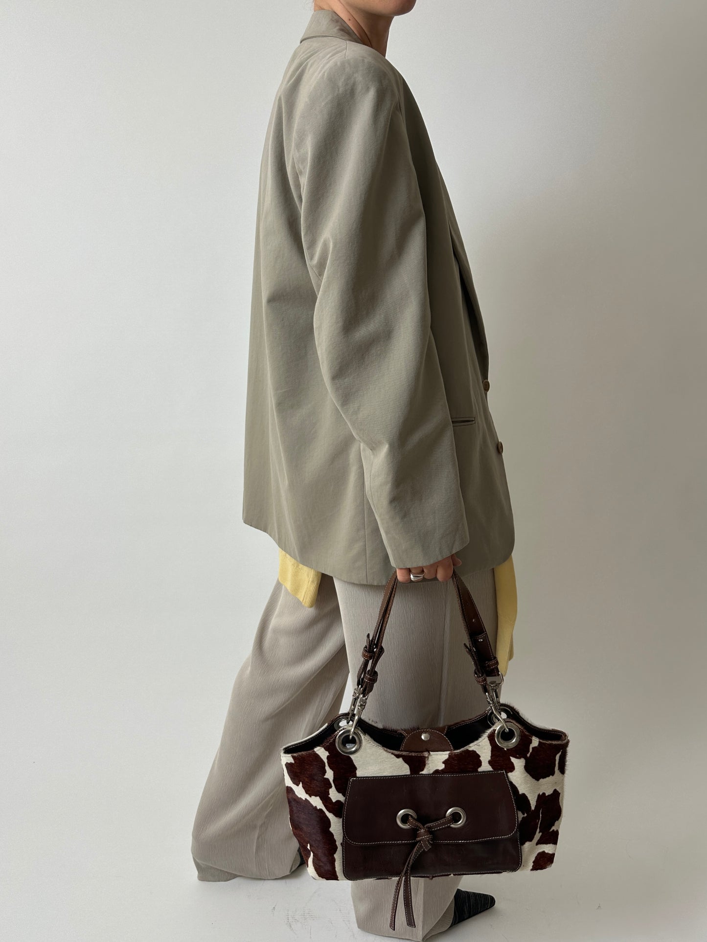 Relaxed fit blazer | Sage grey