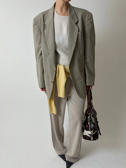 Relaxed fit blazer | Sage grey