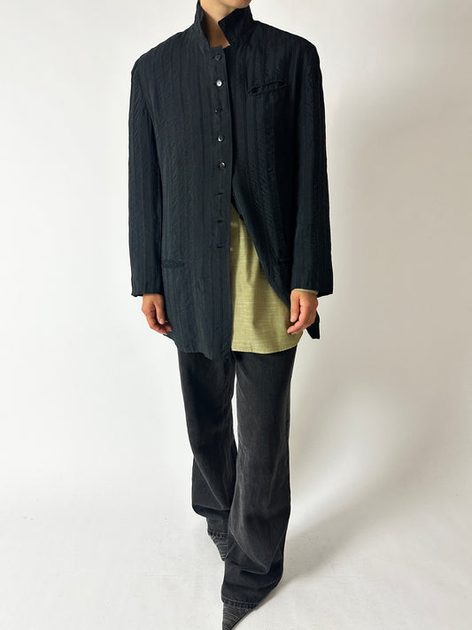 Stand-up collar blazer | Night