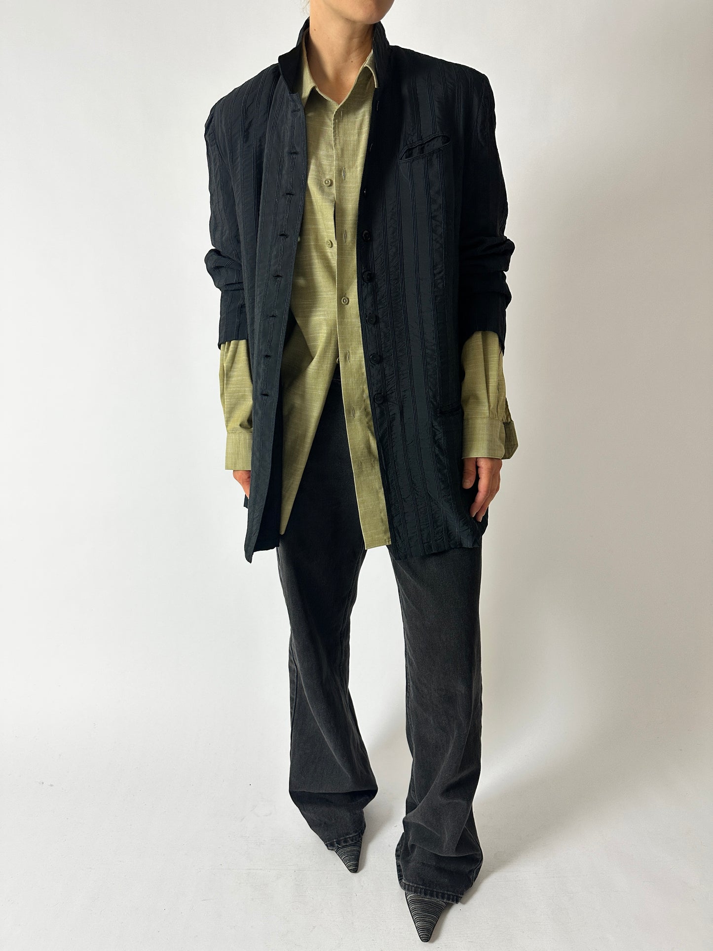 Stand-up collar blazer | Night