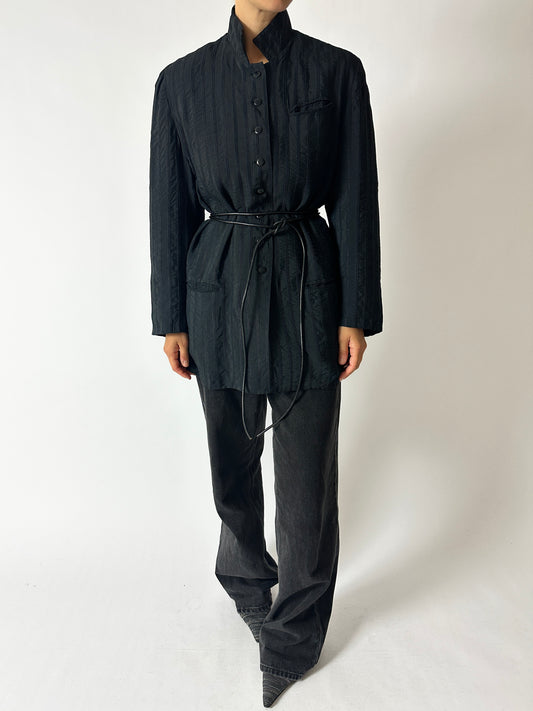 Stand-up collar blazer | Night