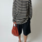 Striped sweater | Black / ecru