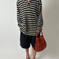 Striped sweater | Black / ecru