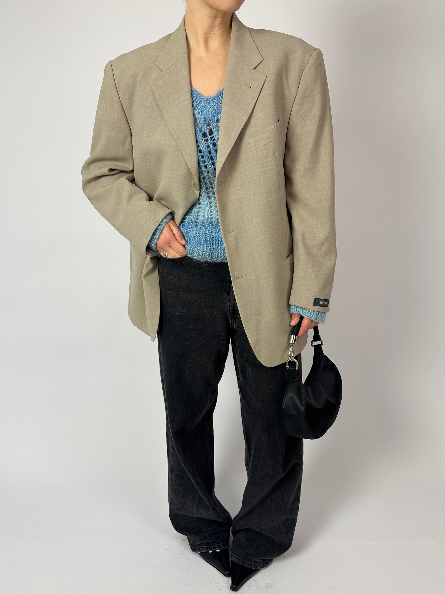 Relaxed fit blazer | Beige