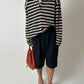 Striped sweater | Black / ecru