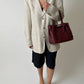 Leather shoulder bag | Bordeaux