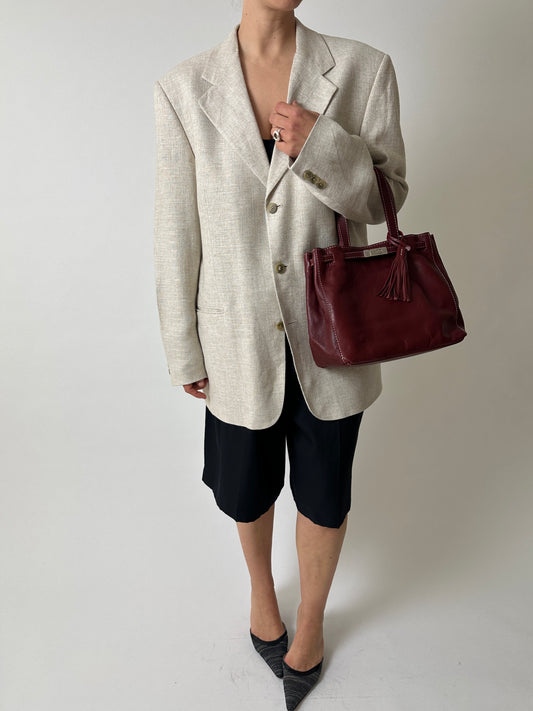 Relaxed fit blazer | Soft ecru