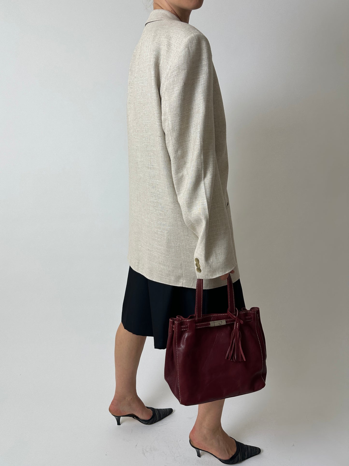 Relaxed fit blazer | Soft ecru