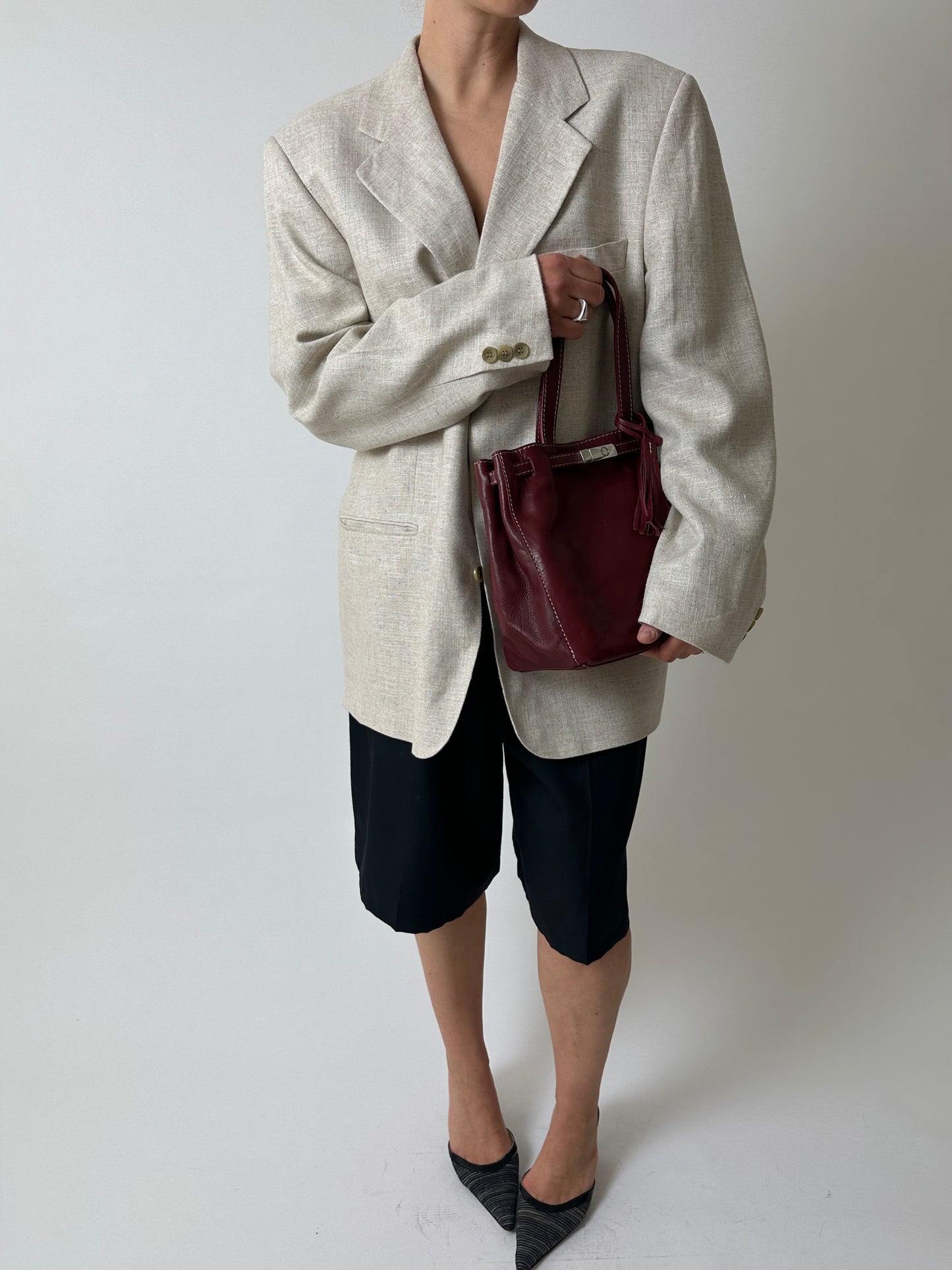 Relaxed fit blazer | Soft ecru