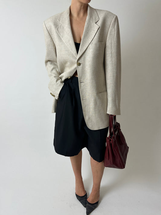 Relaxed fit blazer | Soft ecru