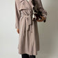 Long trench coat | Powder beige