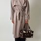 Long trench coat | Powder beige