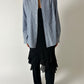 Oversized striped shirt | Blue / White