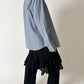 Oversized striped shirt | Blue / White