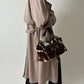 Long trench coat | Powder beige