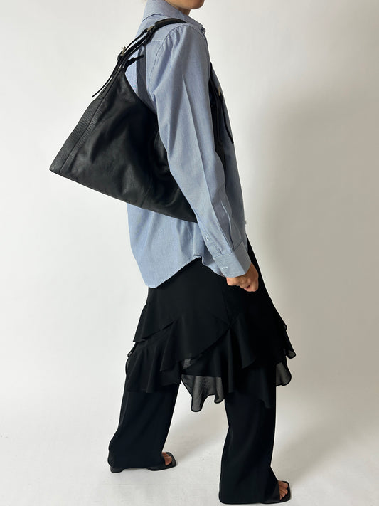 Leather shoulder bag | Black