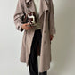 Long trench coat | Powder beige