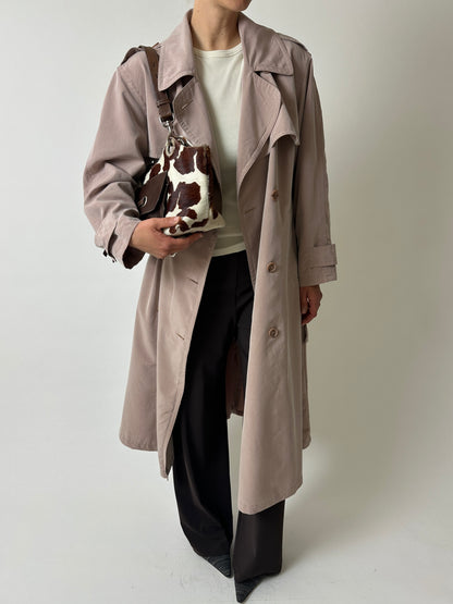 Long trench coat | Powder beige