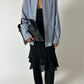 Oversized striped shirt | Blue / White