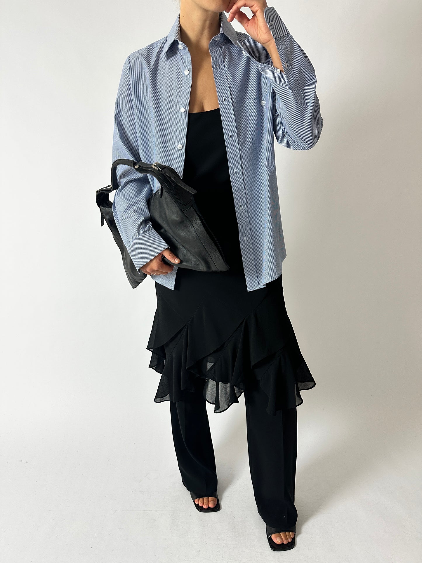 Leather shoulder bag | Black